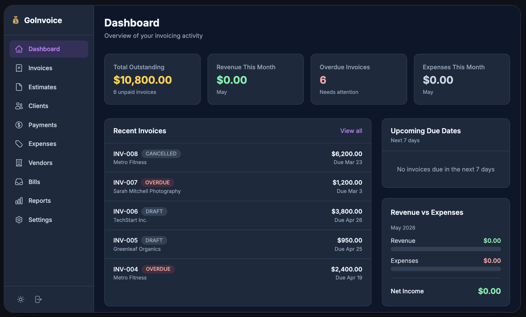 GoInvoice preview